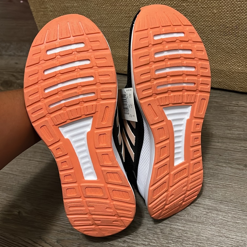 New Adidas Runfalcon EE6932 Black Pink Running Shoes Lace Up Low Top Women - Picture 6 of 11